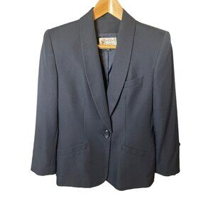 Stirling Cooper Navy Blue Long Single Button Blazer Sz 8P